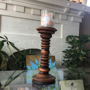 Wooden candle holder